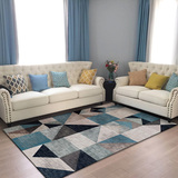 新款几何北欧现代简约客厅地毯卧室茶几床边地垫可机洗家用长方形